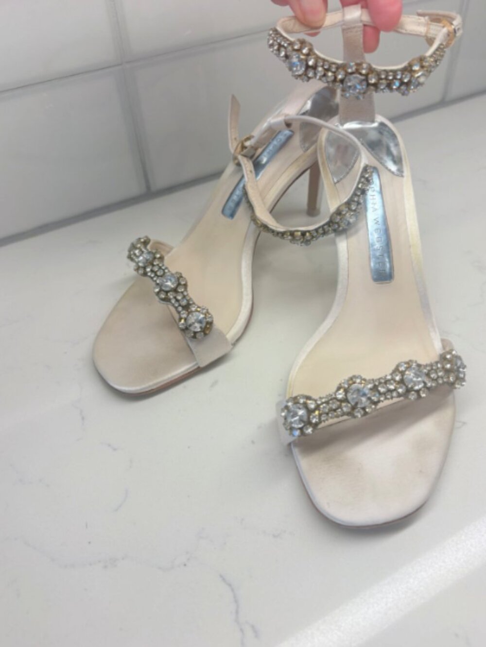 Sophia Webster Aaliyah Wifey For Lifey Crystal Bridal Sandals 36